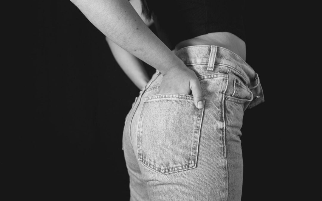 wearing jeans