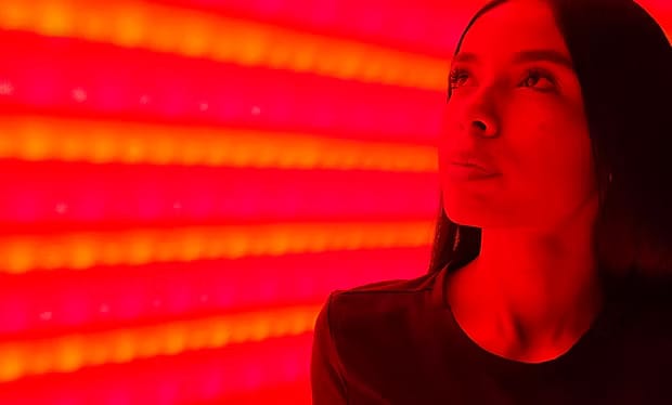 Lumati Bed Red Light Women against red light bed